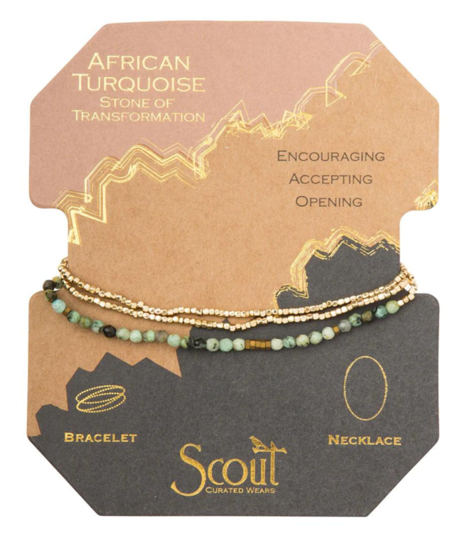 Scout Delicate Stone Wrap Bracelet/Necklace | Gold