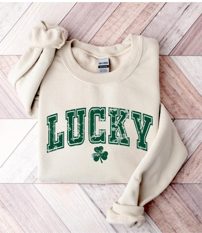 Humm & Willow Sand 'Lucky' Sweatshirt