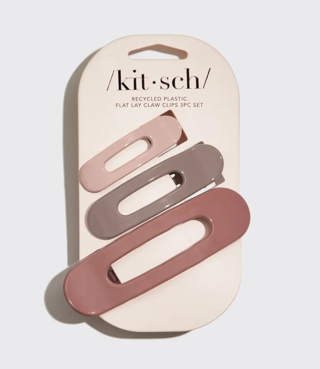 Kitsch Flat Lay Claw Clips 3 Pc Set | Ultra Glossy Terracotta