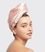 Kitsch Satin-Wrapped Hair Towel | Blush **FINAL SALE**