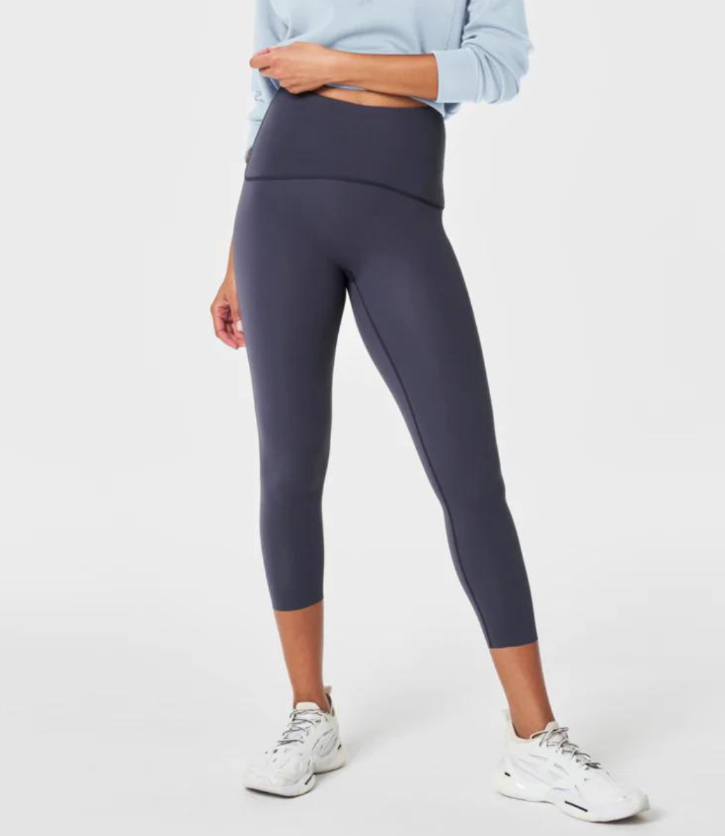 Spanx Booty Boost Active 7/8 Leggings Navy Reptile