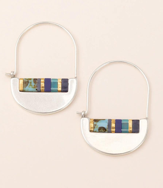 Scout Curated Wears Good Karma Miyuki Crescent Hoop Earrings | Silver (More Colors)