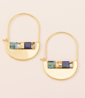 Scout Curated Wears Good Karma Miyuki Crescent Hoop Earrings | Gold (More Colors)