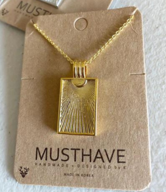 Must Have Fluted Rectangle Necklace (More Colors)
