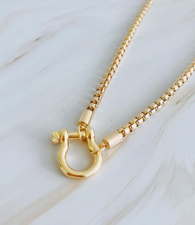 E+Y ‘Lock & Keep’ Box Chain Necklace