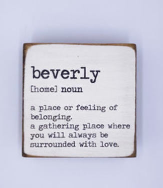 Rustic Marlin Personalized Definition Square Block | Beverly