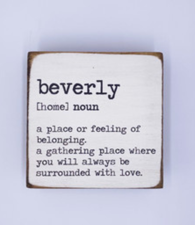 Rustic Marlin Personalized Definition Square Block | Beverly
