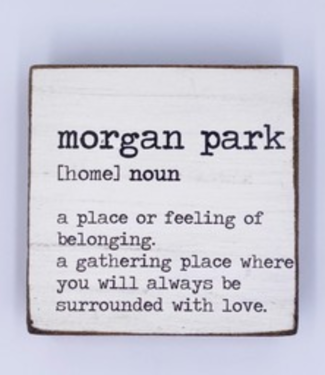 Rustic Marlin Personalized Definition Rustic Square Block | Morgan Park