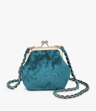 Jen & Co. 'Cleo' Velvet Coin Pouch Crossbody (More Colors)