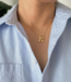 Bubble Letter Initial Necklace (More Colors)