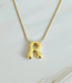 Bubble Letter Initial Necklace (More Colors)