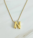 Bubble Letter Initial Necklace (More Colors)