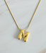 Bubble Letter Initial Necklace (More Colors)