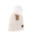 CC Beanie Pearl Embellished Faux Fur Pom Beanie **FINAL SALE**