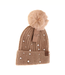 CC Beanie Pearl Embellished Faux Fur Pom Beanie **FINAL SALE**