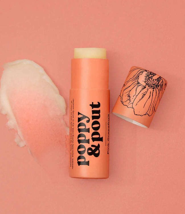 Poppy & Pout Lip Balm | Pink Grapefruit