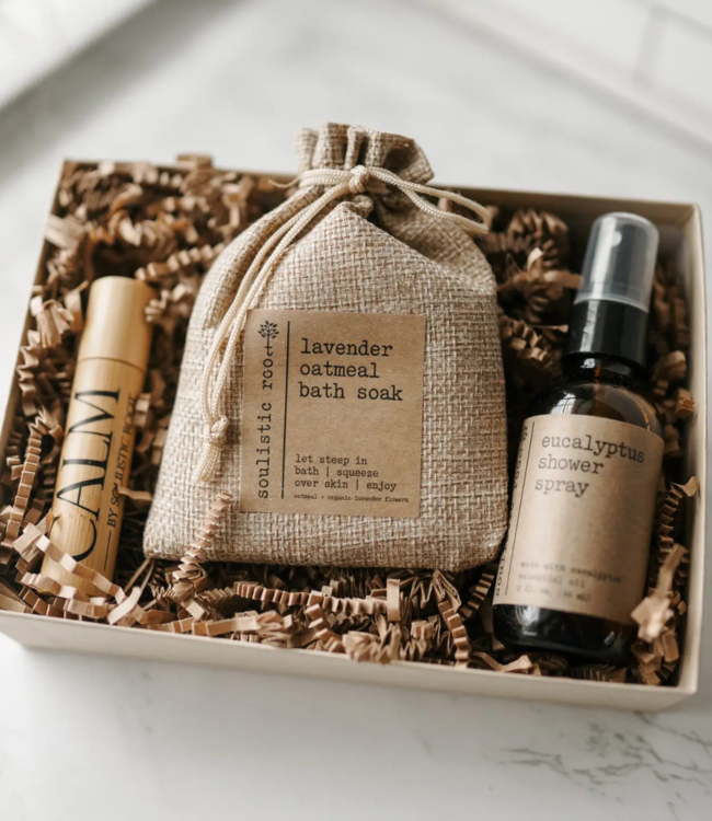 Soulistic Root Relax Gift Set | Shower Spray | Calm | Oatmeal Soak