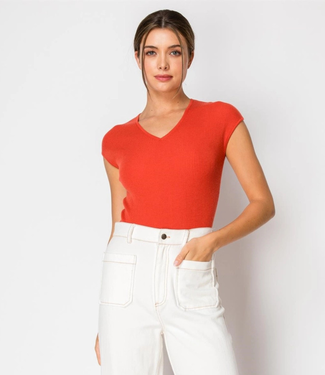 INA Tomato 'Cap It Off' Top