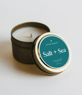 Giften Market Soy Candle Travel Tin | Salt + Sea