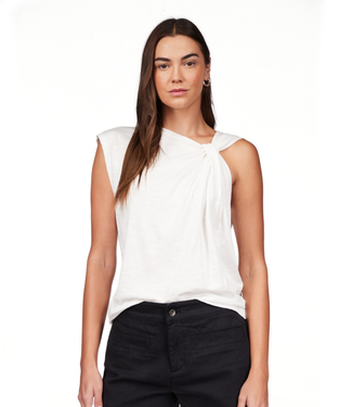Sanctuary Clothing White 'So Twisted' Muscle Tee