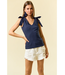 Doe & Rae Navy 'Lil Bow Peep' Tank