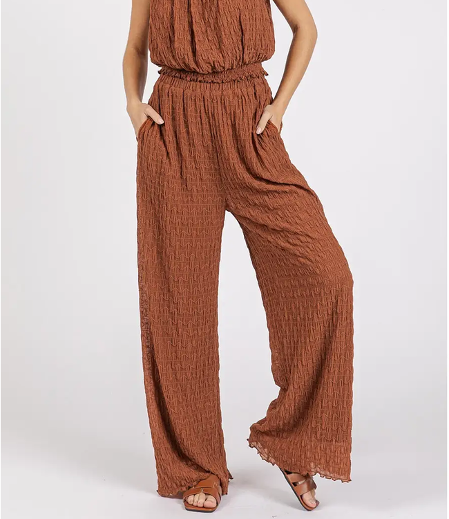 Mittoshop 'Never Wave-Hers' Textured Pants