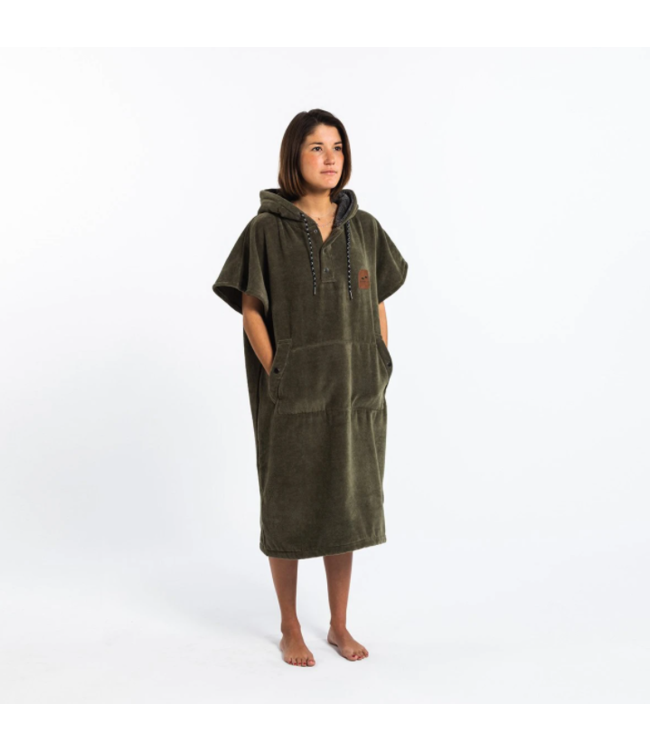 Slowtide THE DIGS PONCHO GREEN