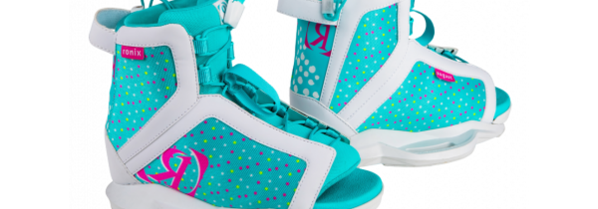 August Girl's Wakeboard Boot - White/Pink/Blue Orchid 2-6