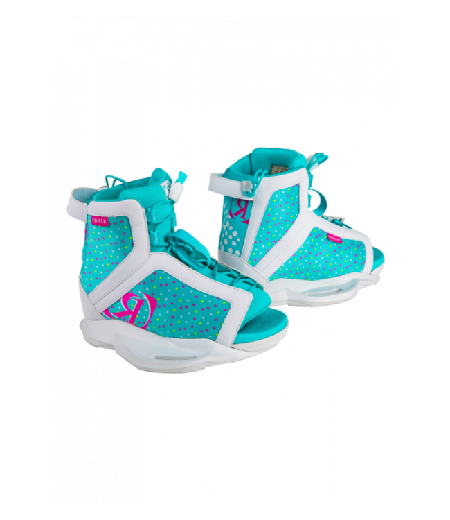 Ronix August Girl's WakeBoot 2021 - White/Pink/Blue Orchid 2-6