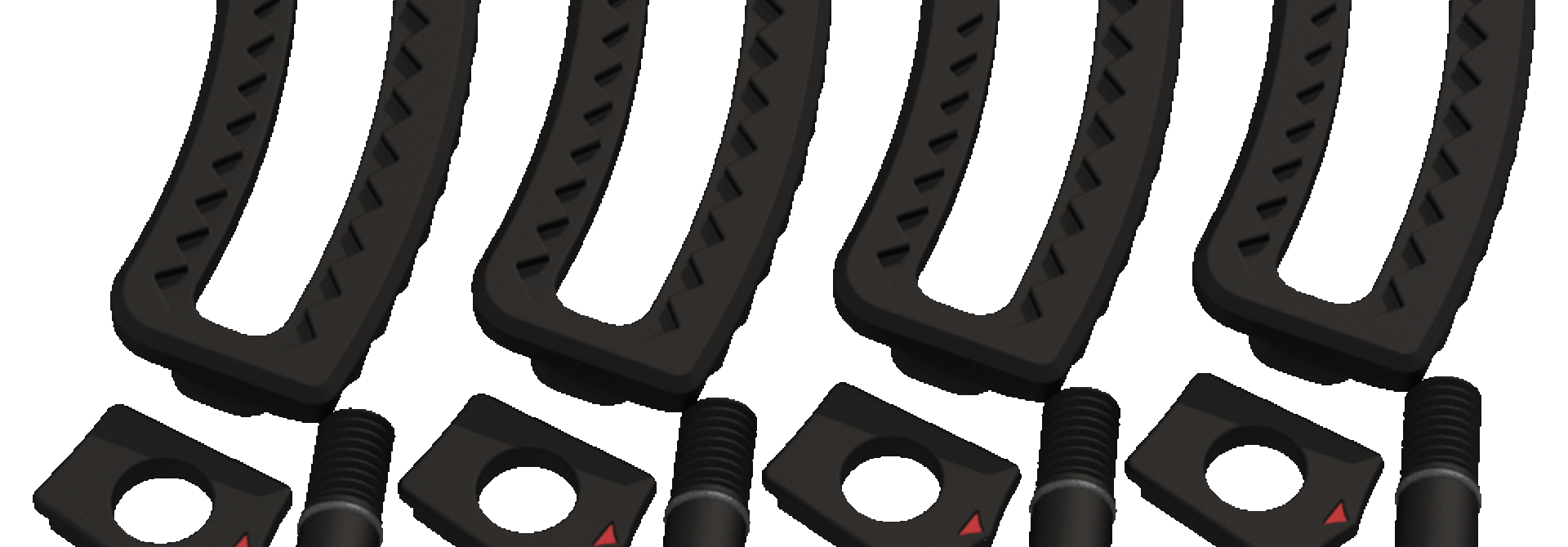 M6 Shark Tooth Boot Hardware Set - Ronix