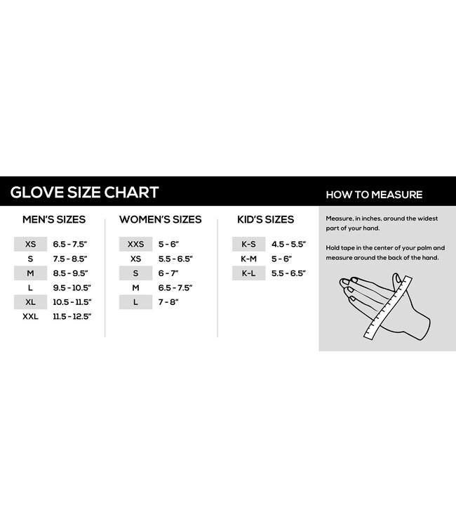 Radar Hydro-K Glove Matte Black / Volt Green