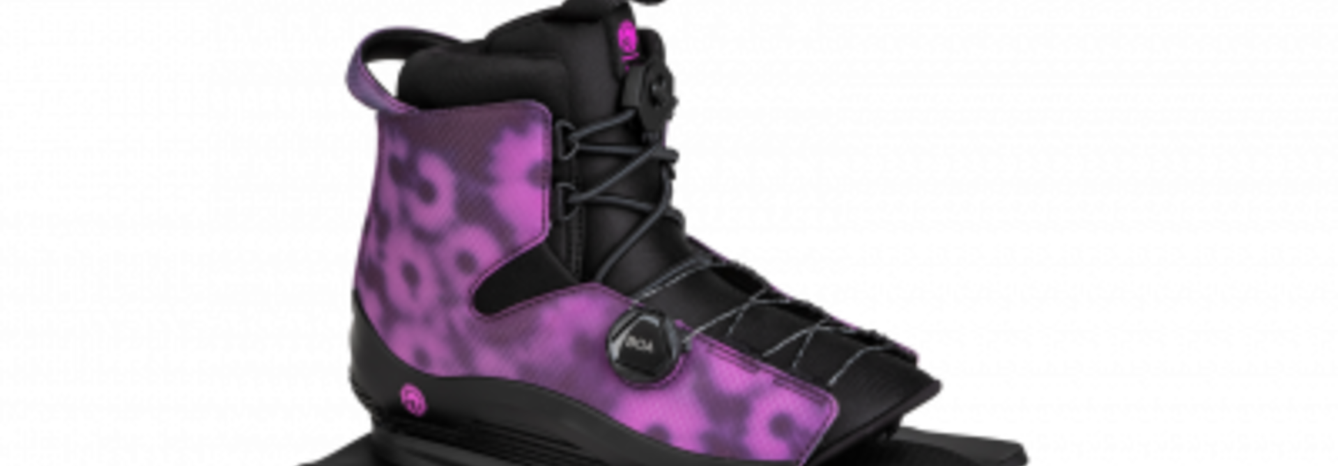 Lyric Boa Boot Feather Frame- Black / Lilac