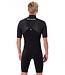 RIP CURL E Bomb 2/2mm Zip Free Short Sleeve Springsuit Wetsuit