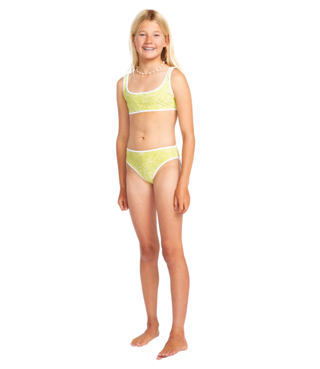 Roxy Girls' Girls Like Us Crop Top Bikini Set