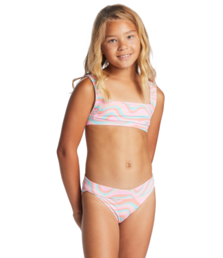 Juniors' UNDERCURRENT Graphic Strappy Bikini Top