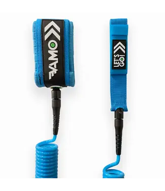 10' Full Coiled Leash BLUE