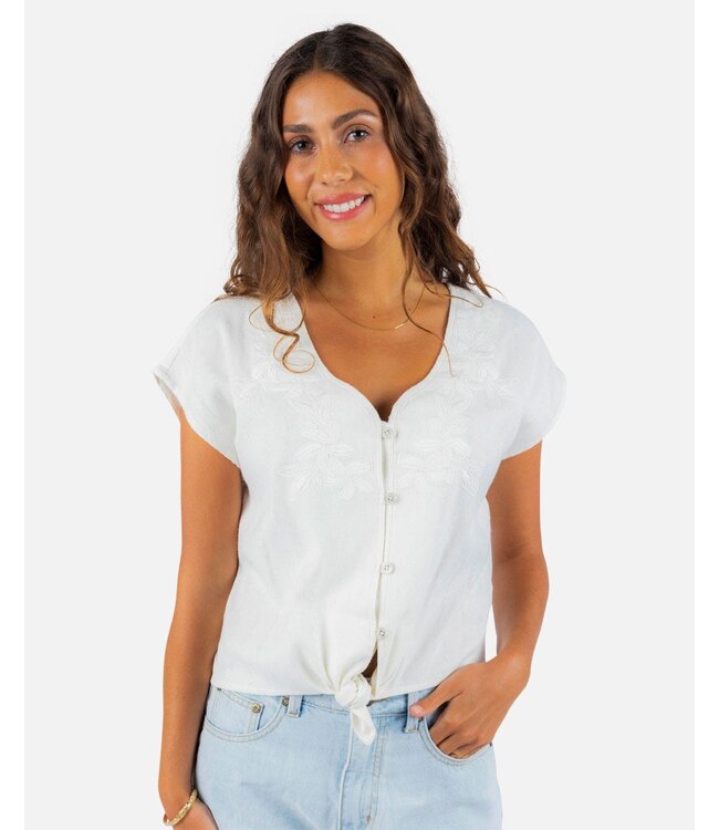 RIP CURL TIKI EMBROIDERED TOP