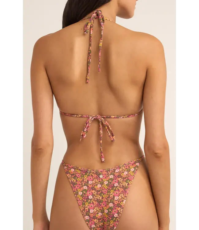 Rhythm Marie Floral Slide Tri Bikini Top