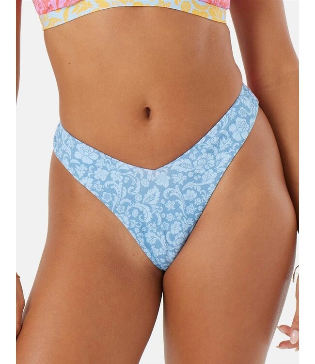 Roxy Tapestry Patchwork V-Front Cheeky Bikini Bottom