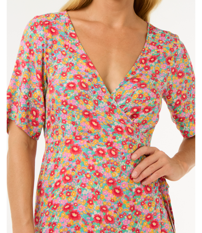 RIP CURL LAS DALIAS DITSY WRAP DRESS