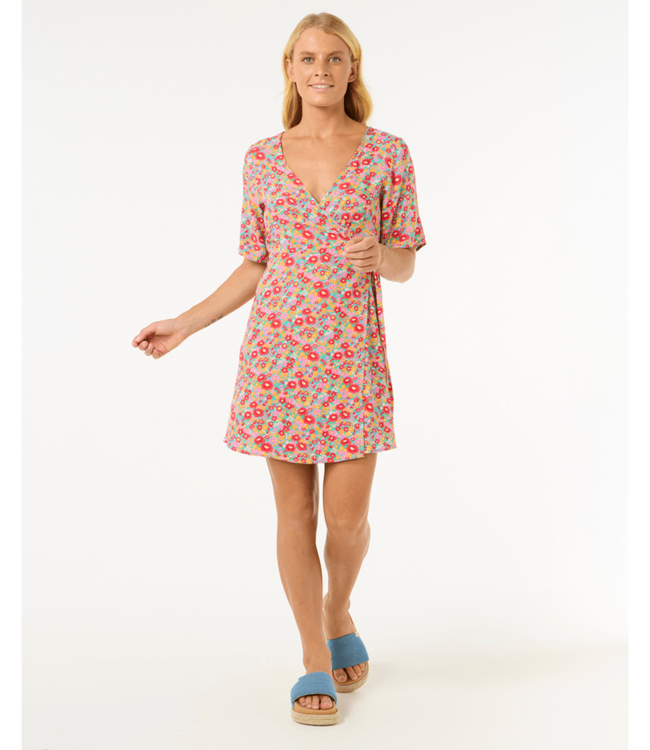 RIP CURL LAS DALIAS DITSY WRAP DRESS