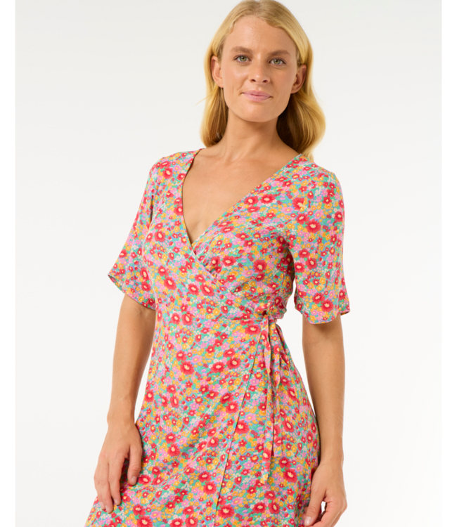 RIP CURL LAS DALIAS DITSY WRAP DRESS