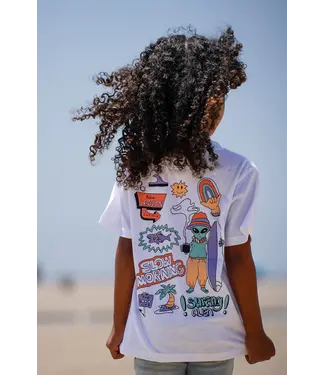 Two Stoked Kids Surfing Alien T-Shirt