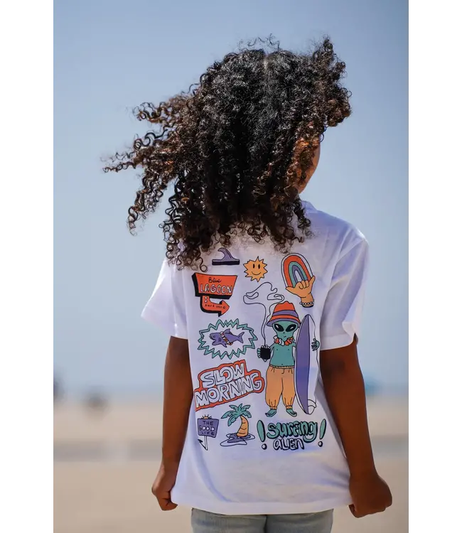 Two Stoked Kids Surfing Alien T-Shirt