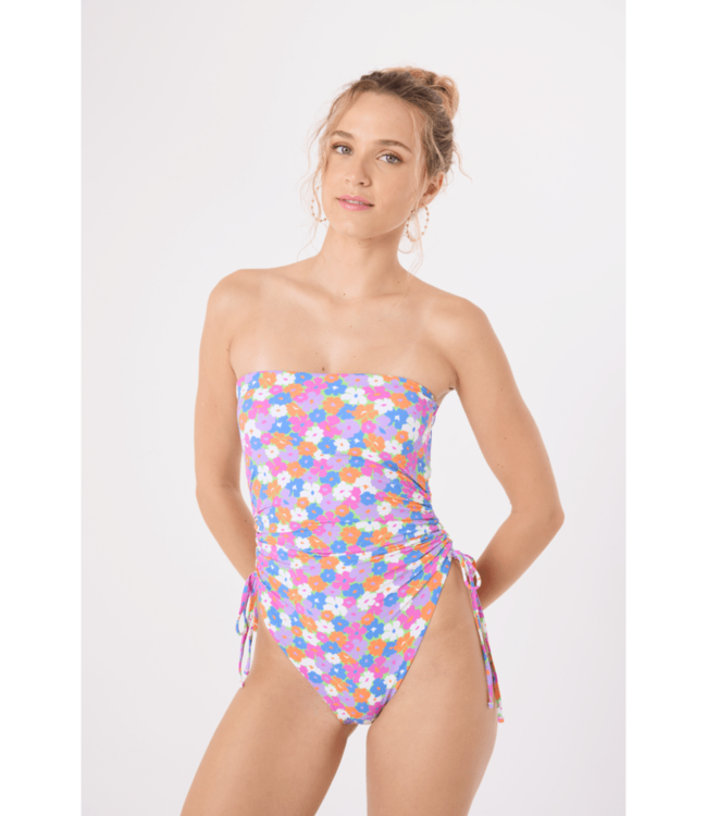 Roxy CALIFORNIA DREAMIN BANDEAU ONE PIECE CHEEKY COVERAGE