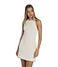Rhythm Martini Halter Knit Mini Dress Natural
