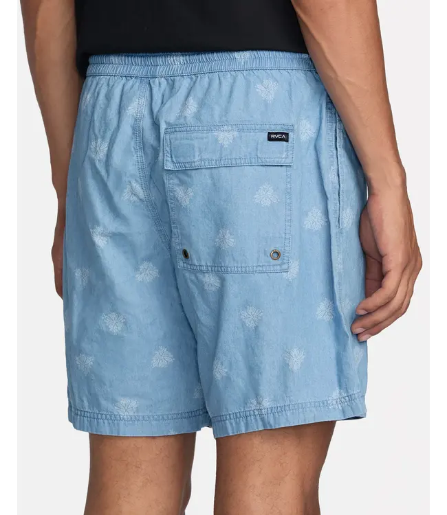 RVCA ESCAPE ELASTIC WAIST CHAMBRAY SHORTS