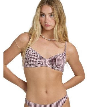 Billabong Mini Wave Check Char Underwire Bikini Top