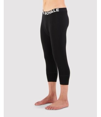 Mons Royale Men's Cascade Merino Base Layer 3/4 Legging-Black