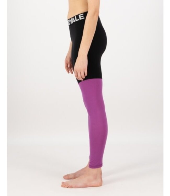 Mons Royale Women's Cascade Merino Base Layer Legging-Purple Bolt